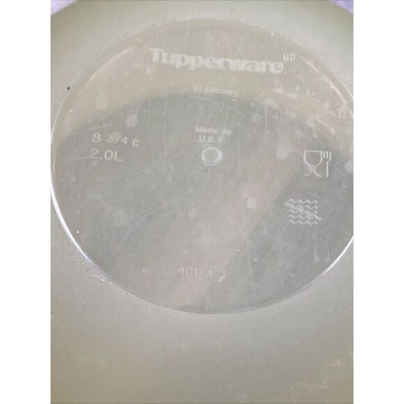 Disney Tupperware -yellow Minnie   Bowl NO LID  #4011A- RARE HTF - Picture 5 of 6